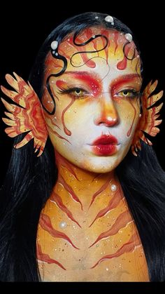 By inst.@ireniusx Face Painting Creative, Halloween Character Makeup, Sfx Makeup Looks, Creature Makeup, Pics Of People, Fish Makeup, Instagram Vs Reality, Monster Makeup