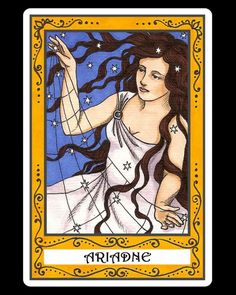 a tarot card with the image of a woman holding a star in her hand