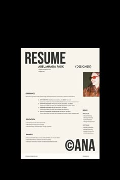 a professional resume is shown in black and white, with an image of a man's face