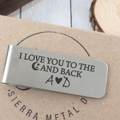 To the Moon and Back Money Clip Valentines Day Gifts For Him Husband, Gift Boyfriend, Groomsmen Proposal, Valentines Day Gifts For Him, To The Moon And Back