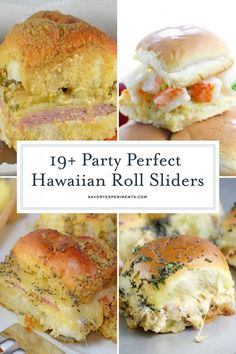 the hawaiian roll sliders are ready to be eaten