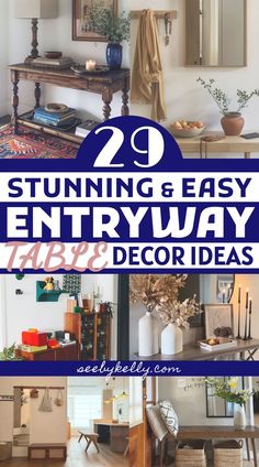 Entry Table Decor Ideas Entrance Table Decor, Apartment Entry