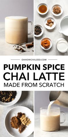 pumpkin spice chai latte made from scratch is an easy and delicious recipe for fall