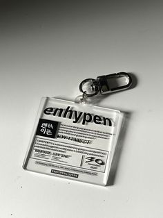 a keychain with an empty label attached to it