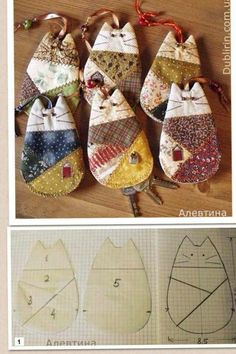 an image of some kind of bag that is made out of fabric and has cats on it