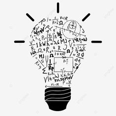 a black and white drawing of a light bulb with many letters coming out of it