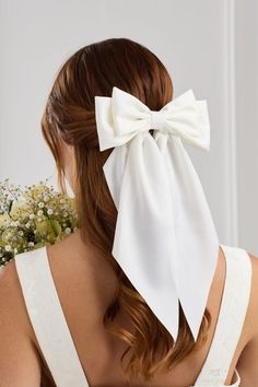 Our Jon Richard Ivory Satin Bow is a classic yet beautiful design, and adds a touch of elegance, the perfect finishing touch to any hairstyle. Bridal Hair Bow, Satin Hair Bow, Ivory Gown, Bridal Separates, Gift Pouch, Satin Bow, Bow Hair Clips, Bridal Hair Accessories, Wedding Hair Accessories