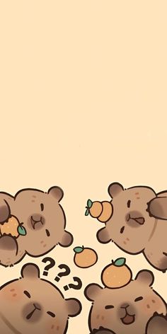 several brown bears with different expressions on their faces