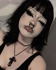 Emo alt girl grunge y2k affliction style 2000s metal head goth hardcore egirl aesthetic instagram tumblr 2014 makeup inspo Metal Goth Aesthetic, Grunge Egirl Makeup, Emo Y2k Makeup Looks, Alt Y2k Makeup, Alternative Girl Makeup, Alt Emo Makeup, Alt Doll Makeup, Goth Alt Makeup, Makeup Ideas Egirl