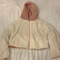 Plush/Sherpa Material; Never Worn Before; So Soft Fluffy Hoodie, Colorful Hoodies, Pink Ladies, Blush, Sweatshirts Hoodie, Cream, Sweatshirts, Pink, Women Shopping