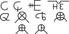 the alphabet is made up of letters and numbers, all in one line with each letter