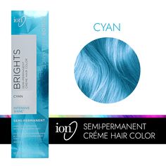 Permanent Blue Hair Dye, Color Cian