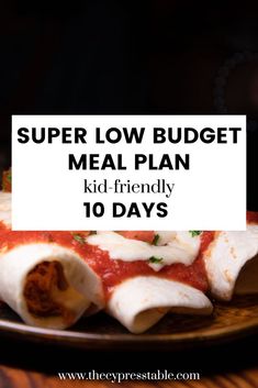 the super low budget meal plan for kids