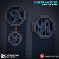 the cubepun decor is designed to look like it has been made out of bricks