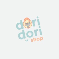 the logo for dori dori shop, which has an image of a woman holding a