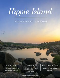 a magazine cover with the title'hippie island backpackers paradise '