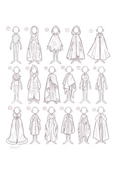 an image of different types of capes and cloaks for children to wear on halloween