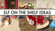 there are pictures of elf on the shelf