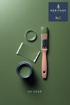 Dulux Heritage DH Drab Velvet Green Paint Color, Cloakroom Ideas, Heritage Colours, Green Wall Color