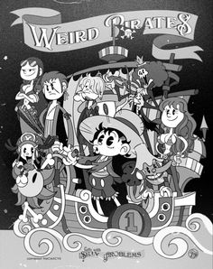 an image of a cartoon character on a pirate ship with other characters in the background