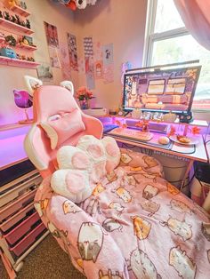 Kawaii aesthetic | Pink aesthetic | Pastel aesthetic | Pink gaming setup | Cozy Gamer aesthetic | Cozy Gamer | Kawaii | Kawaii gaming setup | Cozy gaming setup - #gamingsetup #kawaii #kawaiiaesthetic #pinkaesthetic #pastelaesthetic #gameroom #pinkgamingsetup #pinkgamingsetups #gamergirl #cozygamer #cozygamergirl #cozygameraesthetic  #cozygaming #cozygamingcommunity #cozyvibes #cozygamingsetup #kawaiigamingsetup #deskinspo Pink Video Game Aesthetic, Gaming Setup Cozy, Cozy Gamer Aesthetic, Pastel Aesthetic Pink, Kawaii Gaming Setup, Kawaii Aesthetic Pink, Pink Gaming Setup, Pink Aesthetic Pastel, Cozy Gaming Setup