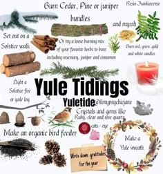 an image of yule things to include