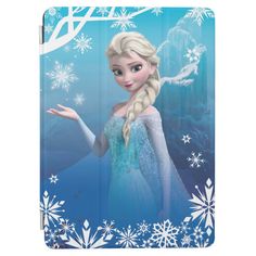 the frozen princess from disney's frozen kingdom is waving her hand in front of snowflakes