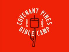 a red background with the words convention pines bible camp on it and an image of a microphone