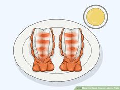 two raw meats on a plate next to a glass of orange juice and sauce