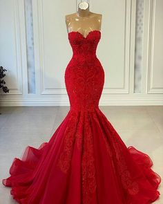 Red Mermaid Prom Dress, Red Prom Dresses, Red Mermaid, Mermaid Sweetheart, Mermaid Prom Dress, Red Prom, فستان سهرة, Red Sequin, Lace Evening Dresses