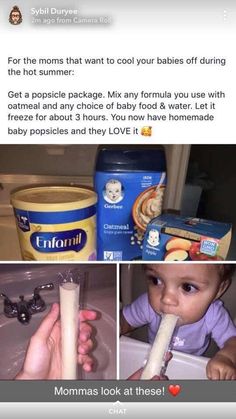 the baby is drinking milk out of the faucet in the sink and then eating it