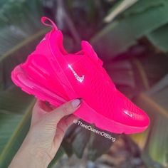 Nike Air Max 270 Hot Pink, Hot Pink Running Shoes, Pink 270 Nike, Hot Pink Air Max 270, Hot Pink Nikes, Hot Pink Shoes Outfit Sneakers, Women's Nike Shoes, 27c Nike Shoes, Hot Pink Nike Shoes