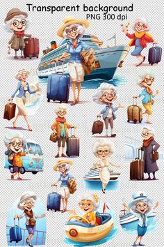 an old couple is traveling around the world