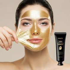 24K Gold Foil Peel Mask Snail Peel-off Mask To Removed Blackheads Deep Cleansing And Shrinking Pores Mask 50g Features: Deep Cleansing Mask 24K Gold Peeling Mask effectively removes blackheads, impurities, dirt, excess oil and pollutants. Treat your skin to a luxurious spa . Leave your skin looking and radiant! Natural and Safe-aging and -wrinkle powerful ingredients. Combine skin- natural botanicals and minerals with our expertise. This mask is also enriched with a powerful combination of C and Pore Cleansing Mask, Pore Mask, Peeling Mask, Cleansing Mask, Women Skin, Pore Cleansing, Peel Off Mask, Mascara Facial, Hydrating Mask