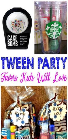 Teenage Goodie Bag Ideas, 8 Year Birthday Party Favors, Useful Birthday Party Favors, Teenage Birthday Party Favors, Cute Goodie Bags, 13th Birthday Party Favors Girl, Teen Goodie Bag Ideas, Goodie Bags For Teens, Teen Party Favors 13th Birthday