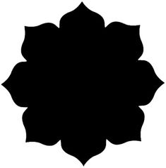 a black and white silhouette of a flower