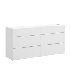 a white dresser with four drawers on it