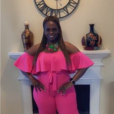 Fuchsia Off Shoulder Wide Leg Jumpsuit W Tie Belt Brand New Never Worn Dress Yoga Pants, Green Sweatpants, Vegan Leather Leggings, Yoga Pants With Pockets, Pixie Pants, Jcrew Collection, Tie Dye Leggings, Casual Wide Leg Pants, Short Sleeve Jumpsuits