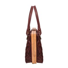 Introducing our Fashionable Top Handle Bag, a stylish handbag and purse for women. Dimensions: 10.8 x 7.6 x 4.5 inches (27.5 x 19.5 x 11.5 cm) Material: Crafted from a combination of genuine leather and real oak wood. Please Note: The actual color of the item may vary slightly from the pictures shown on the website due to differences in monitor brightness settings on your computer. Burgundy Handheld Shoulder Bag For Shopping, Handheld Burgundy Shoulder Bag For Shopping, Burgundy Handheld Travel Bag, Burgundy Handheld Bag For Everyday Use, Burgundy Handheld Bag, Rectangular Clutch With Leather Handles For Travel, Burgundy Handheld Shoulder Bag With Removable Pouch, Rectangular Hobo Bag With Detachable Handle, Formal Handheld Hobo Bag With Top Carry Handle