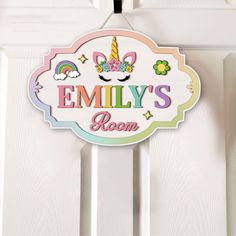 a door sign that says,'embly's room '