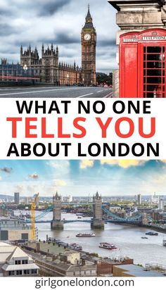 the big ben clock tower in london with text overlay that reads what no one tells you about london