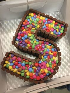 Zum 5Geburtstag ein Smartie Kuchen 😃 Birthday Cakes Girls Kids, For Birthday, Cake Kids, Desserts Cake, 4th Birthday Cakes, Candy Cakes, Birthday Cake Chocolate