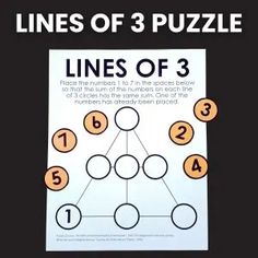 the lines of 3 puzzle are shown in this poster