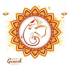 ganesh greeting card with an artistic design