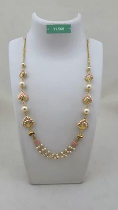 Fashion Jewelry Necklaces Gold, Neck Pieces Jewelry, Antique Necklaces Design, New Gold Jewellery Designs, Gold Earrings Models, Fancy Jewelry Necklace, Modern Gold Jewelry, Pearl Jewelry Design, Jewelry Set Design