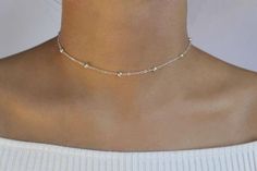 adjustable chain:- shortest: 40 cm- longest: 45 cm Simple Silver Choker, Cute Chokers, Minimal Choker, Choker Necklace Silver, Jenny Holzer, Simple Choker, Choker Silver, Star Necklace Silver, Dainty Choker