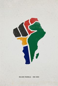 an image of a poster with the colors of africa on it's back side