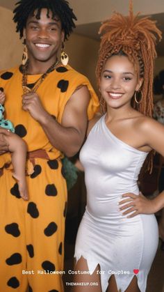 Best Halloween Costumes for Couples: The Flintstones Wilma And Pebbles Costume, Nostalgic Halloween Costumes, Wilma Flintstone Costume, Pebbles Costume, Pebbles Flintstone, Wilma Flintstone, Halloween Costumes For Couples, Halloween Inspo, Cool Halloween Costumes