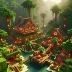 Jungle Houses In Minecraft, Minecraft Eco Builds, Mangrove Castle Minecraft, Cute Jungle Wood House Minecraft, Jungle Ideas Minecraft, Minecraft House In Jungle, Minecraft Platform House, Minecraft Jungle House Interior, Jungle Mansion Minecraft