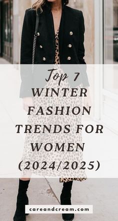 Curious about the top women's winter trends? Embrace the latest 2024/2025 winter fashion trends for women! Explore our blog to discover 7 current trends along with some stylish winter trending outfits. From cozy and cute to trendy winter aesthetic, delve into the trends that will rule this season. Outfit Ideas 30s For Women Winter, Winter 2020 Fashion Trends, 2024 Outfit Trends Winter, Winter Fashion Trends 23/24, Women’s Winter Outfit Ideas, 2024 Fall Winter Trends, December Fashion Outfits, Woman’s Winter Fashion, Clothing Outfits For Women